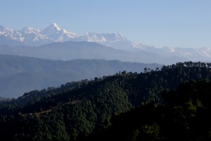 Blick vom Hotelzimmer in Kausani