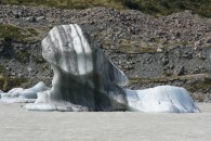 Eisscholle im Hooker Lake